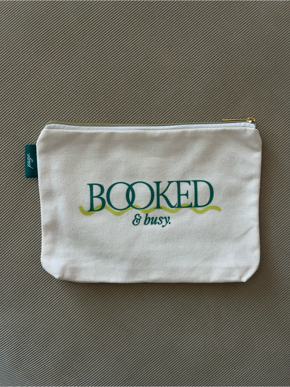 Booked & busy zipper pouch
